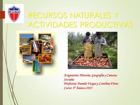 RECURSOS NATURALES Y ACTIVIDADES PRODUCTIVAS