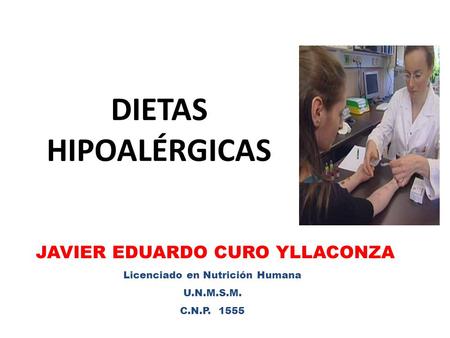 JAVIER EDUARDO CURO YLLACONZA Licenciado en Nutrición Humana