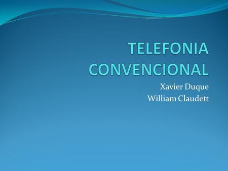 TELEFONIA CONVENCIONAL