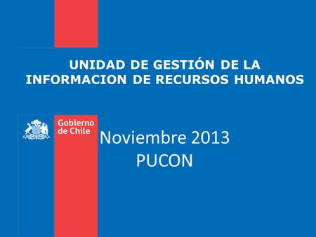 UNIDAD DE GESTIÓN DE LA INFORMACION DE RECURSOS HUMANOS Noviembre 2013 PUCON.