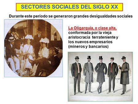 Sectores sociales del siglo XX