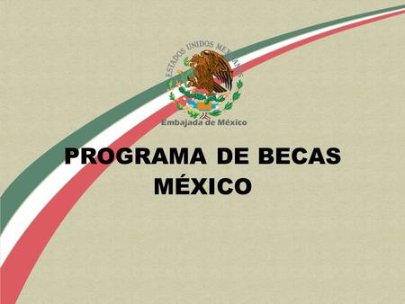 PROGRAMA DE BECAS MÉXICO Embajada de México en Nicaragua AMEXCID CONVOCATORIA DE BECAS DEL GOBIERNO DE MÉXICO PARA ENTRANJEROS BILATERALES SECRETARIA.