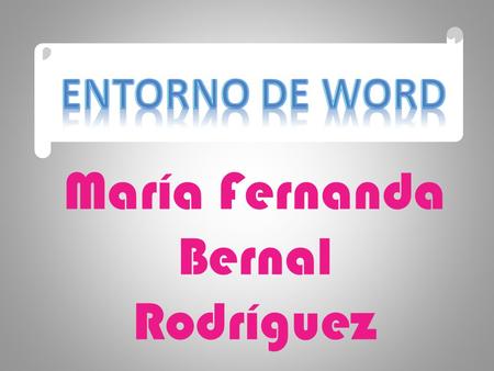 María Fernanda Bernal Rodríguez