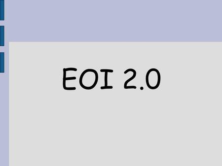 EOI 2.0. Web 1.0 vs Web 2.0 Páginas estáticas Usuarios lectores Interactiva Páginas participativas Usuarios creadores Colaborativa.