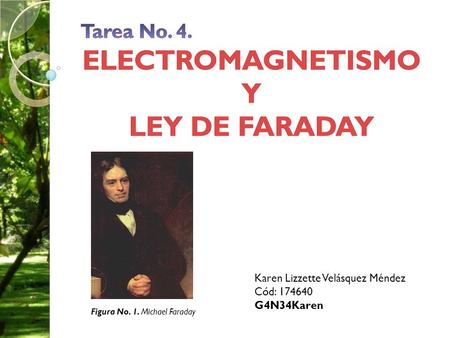 Karen Lizzette Velásquez Méndez Cód: 174640 G4N34Karen Figura No. 1. Michael Faraday.