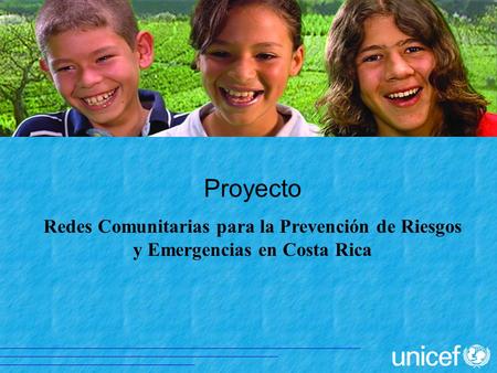 Proyecto Redes Comunitarias para la Prevención de Riesgos y Emergencias en Costa Rica.