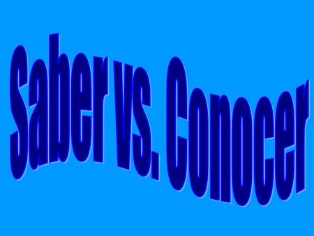 Both verbs, “saber” and “conocer” mean: How do I know when to use “saber” and when to use “conocer”?