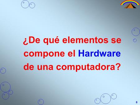 ¿De qué elementos se compone el Hardware de una computadora?