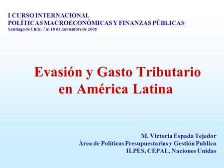 Evasión y Gasto Tributario en América Latina