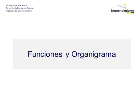Funciones y Organigrama