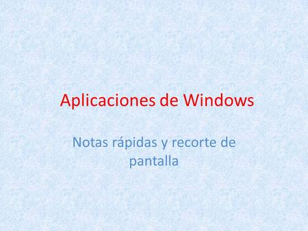 Aplicaciones de Windows