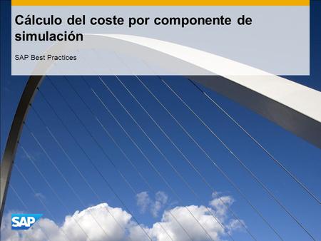 Cálculo del coste por componente de simulación SAP Best Practices.