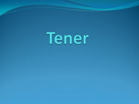 ¿Qué es? Tener is another verb that we are going to learm. It means TO HAVE or sometimes TO BE.