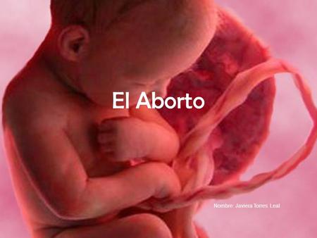 El Aborto Nombre: Javiera Torres Leal.