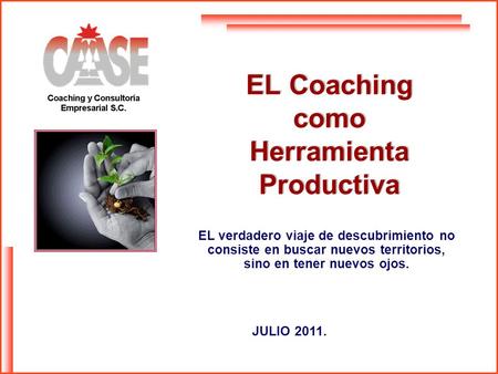 EL Coaching como Herramienta Productiva