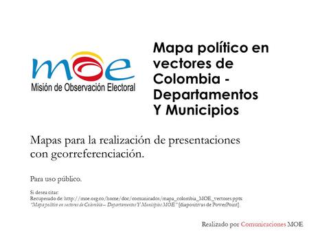 Mapa político en vectores de Colombia - Departamentos Y Municipios