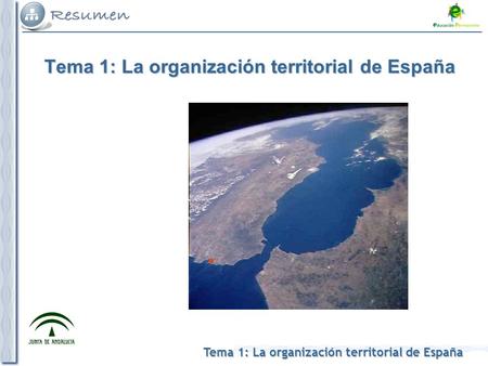 Tema 1: La organización territorial de España