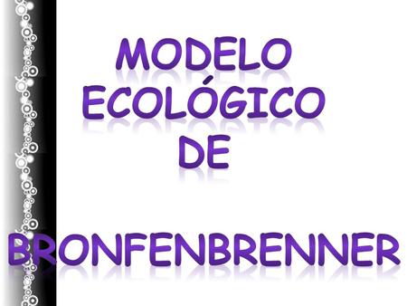 Modelo ecológico de BRONFENBRENNER.