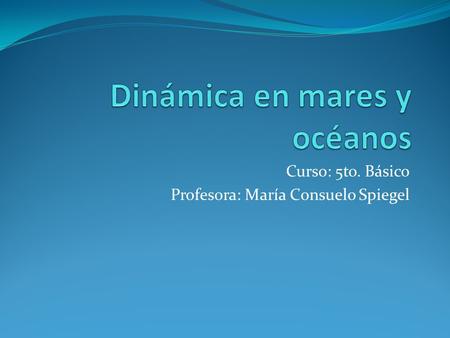 Dinámica en mares y océanos