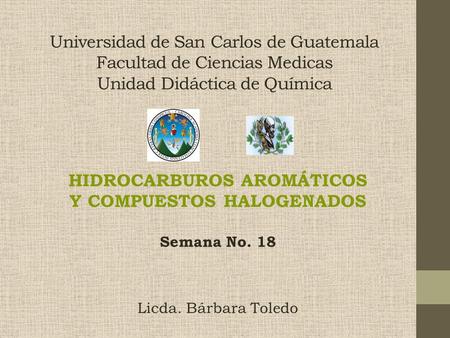 HIDROCARBUROS AROMÁTICOS Y COMPUESTOS HALOGENADOS
