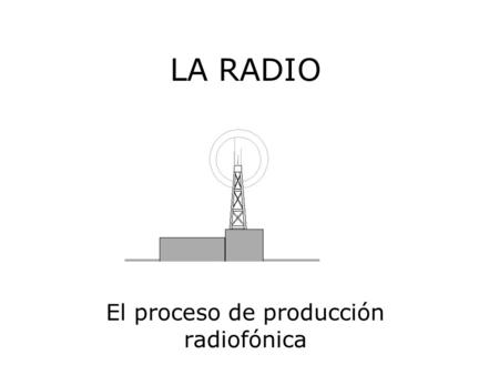 El proceso de producción radiofónica