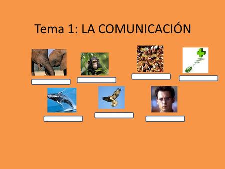 Tema 1: LA COMUNICACIÓN.