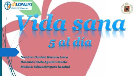 Vida sana 5 al día Nombre: Daniela Herrera Leiva