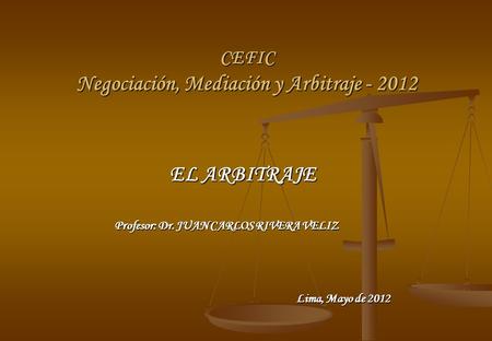 CEFIC Negociación, Mediación y Arbitraje