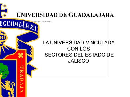 U NIVERSIDAD DE G UADALAJARA LA UNIVERSIDAD VINCULADA CON LOS SECTORES DEL ESTADO DE JALISCO SECTORES DEL ESTADO DE JALISCO.