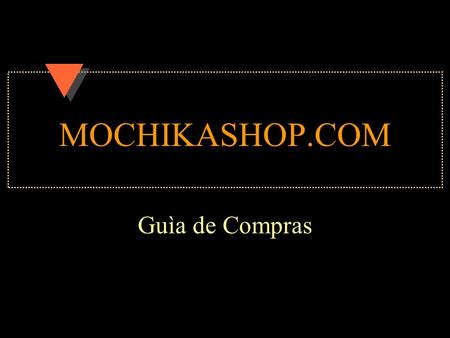 MOCHIKASHOP.COM Guìa de Compras. Bienvenido a la Guìa de Compras MOCHIKASHOP Esta Guìa de Compras es para nuevos clientes. Primero creamos una cuenta.