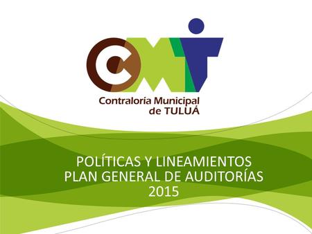 POLÍTICAS Y LINEAMIENTOS PLAN GENERAL DE AUDITORÍAS 2015