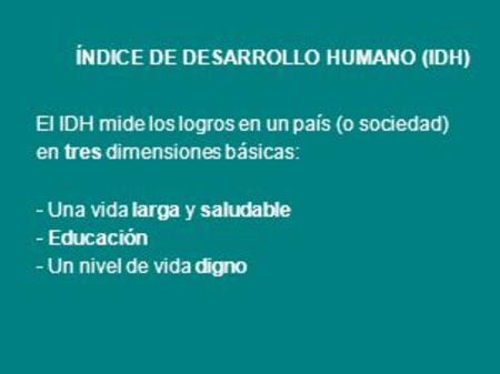 ÍNDICE DE DESARROLLO HUMANO (IDH)