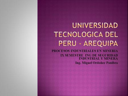 UNIVERSIDAD TECNOLOGICA DEL PERU - AREQUIPA