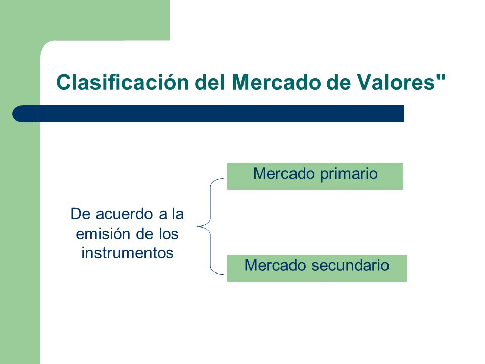 la bolsa de valores es un mercado primario o secundario