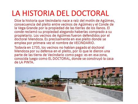 LA HISTORIA DEL DOCTORAL