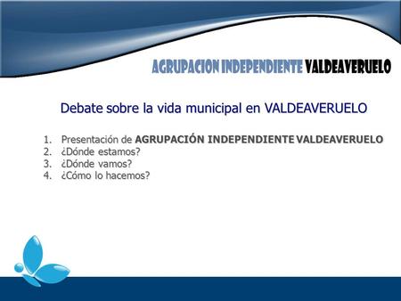 Debate sobre la vida municipal en VALDEAVERUELO