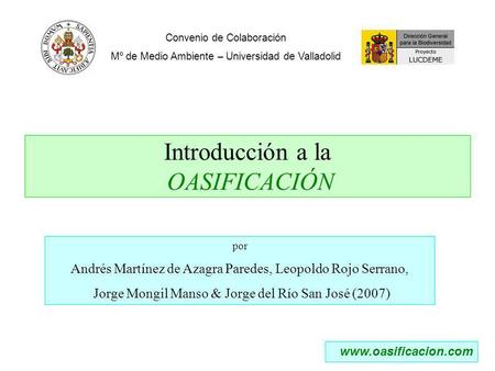 Introducción a la OASIFICACIÓN
