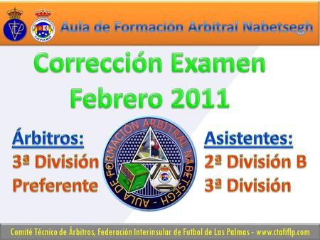 Corrección Examen Febrero 2011