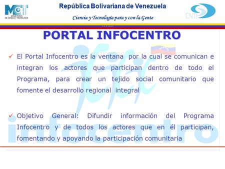 Haga clic para modificar el estilo de texto del patrón Segundo nivel Tercer nivel Cuarto nivel Quinto nivel * * * * * * * República Bolivariana de Venezuela.