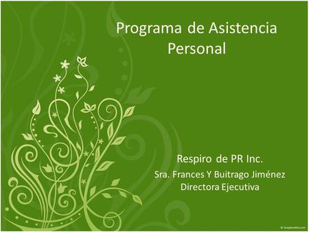 Programa de Asistencia Personal