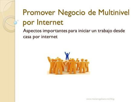 Promover Negocio de Multinivel por Internet