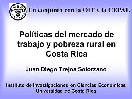 Políticas del mercado de trabajo y pobreza rural en Costa Rica