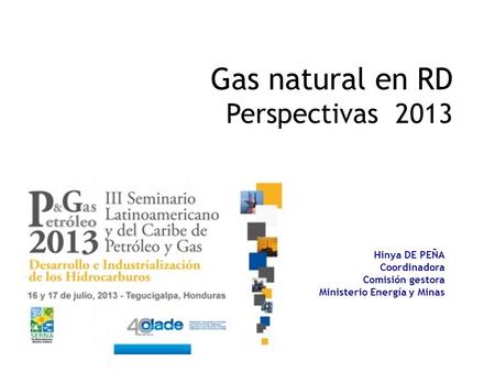 Gas natural en RD Perspectivas 2013