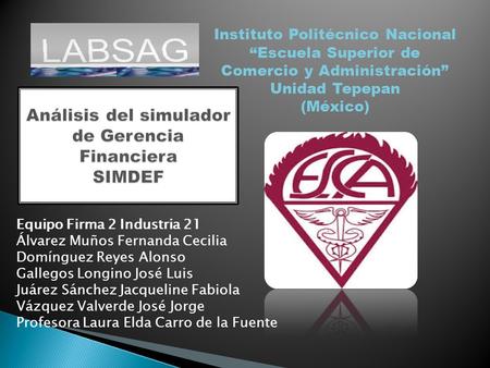 Análisis del simulador de Gerencia Financiera SIMDEF
