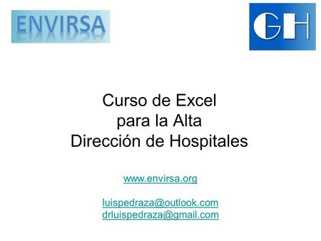 Curso de Excel para la Alta Dirección de Hospitales