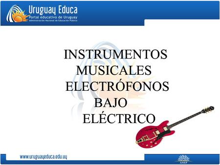 INSTRUMENTOS MUSICALES ELECTRÓFONOS BAJO ELÉCTRICO