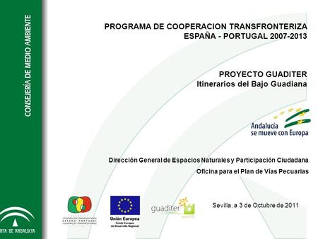 PROGRAMA DE COOPERACION TRANSFRONTERIZA ESPAÑA - PORTUGAL