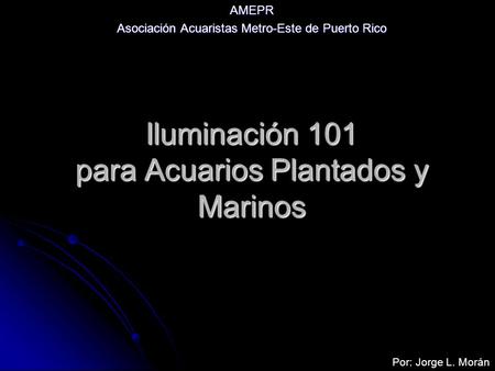 Iluminación 101 para Acuarios Plantados y Marinos