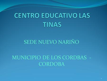 CENTRO EDUCATIVO LAS TINAS