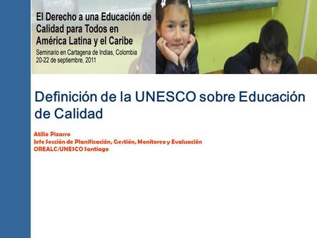 Definición de la UNESCO sobre Educación de Calidad